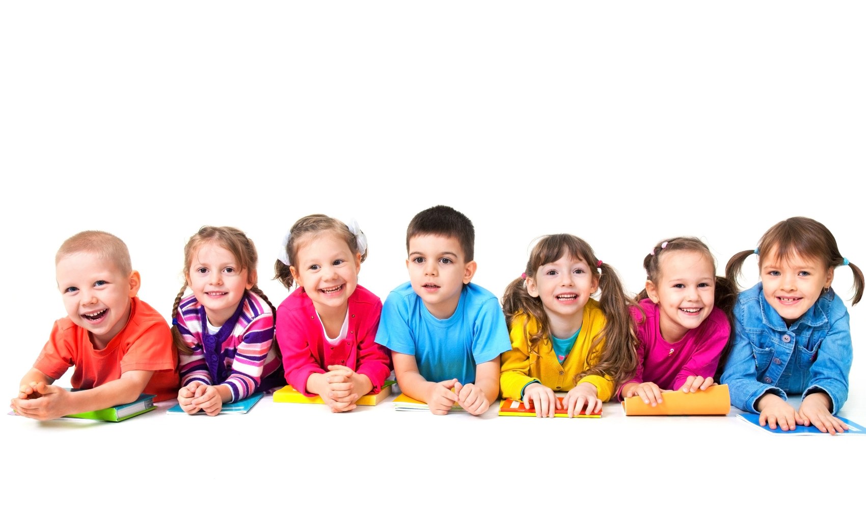 Children smiling side by side